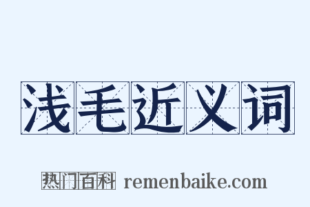 浅毛近义词是什么意思的图片